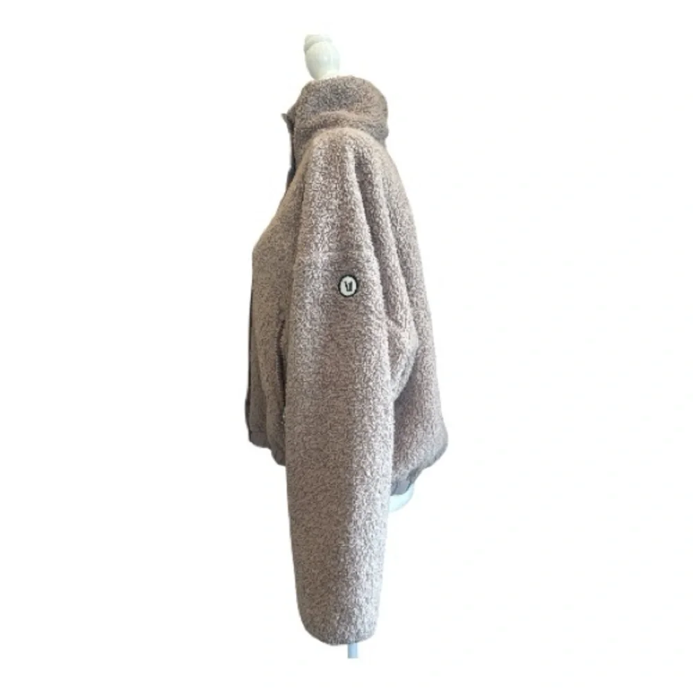 VUORI Women's Blush Pink Umber Cozy Sherpa Jacket Full Zip Teddy Size L - Picture 8 of 9